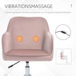 Massagekontorsstol Skrivbordsstol Snurrstol Vibrationsfunktion Justerbara Armstöd 55 X 65 X 79-89 Cm