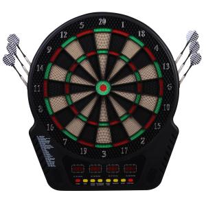 Elektronisk Darttavla Svart Plast med 6 Pilar och 24 Darthuvuden 27 Spel 44 X 51,5 X 3,2 Cm
