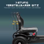 Trampbil Gokart Svart av Metall och Plast för Barn 5-12 År med Justerbar Sits och Handbroms Kettcar Pedalbil Rolig Lek