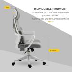 Ergonomisk Kontorsstol med Massage, Bekväm Skrivbordsstol med Hög Rygg och Värme, Avslappnande Arbetsstol för Hemmakontor, Blå