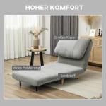 Bäddsoffa Stolsäng 2-i-1 Grå av Manchester och Metall för Sovrum och Vardagsrum Gästsäng med Justerbar Madrass 82 x 89 x 83 cm