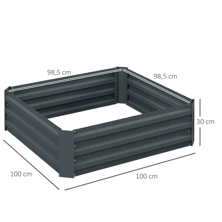 Odlingskrage Planteringsbädd Set 2 100 x 100 x 30 cm