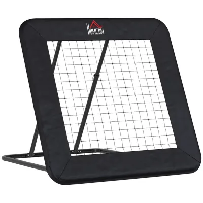 Fotbollsmål med Rebounder 128 x 118 x 108-120 cm