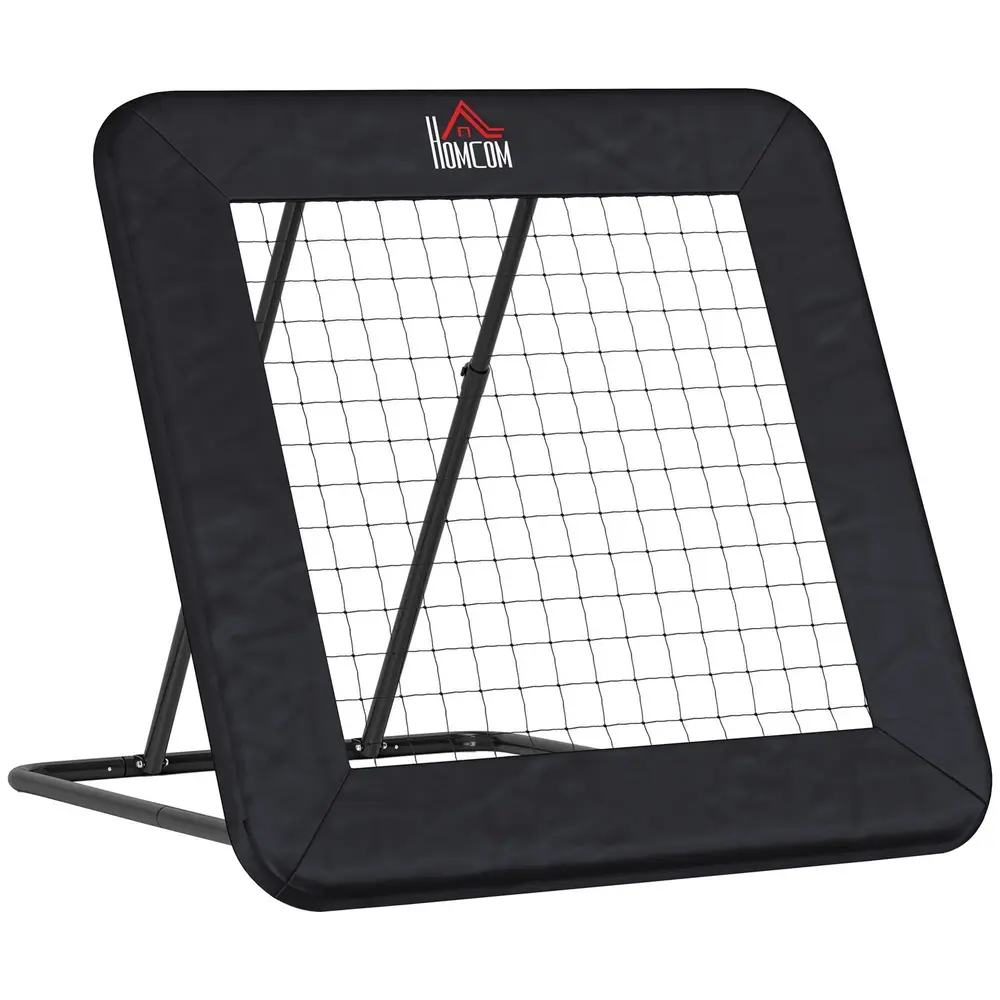 Fotbollsmål med Rebounder 128 x 118 x 108-120 Cm