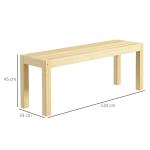 Trädgårdsbänk 2-Sits Bänk Natur av Furu för Vardagsrum och Kök Träbänk i Lantlig Stil Robust 120 x 33 x 45 cm