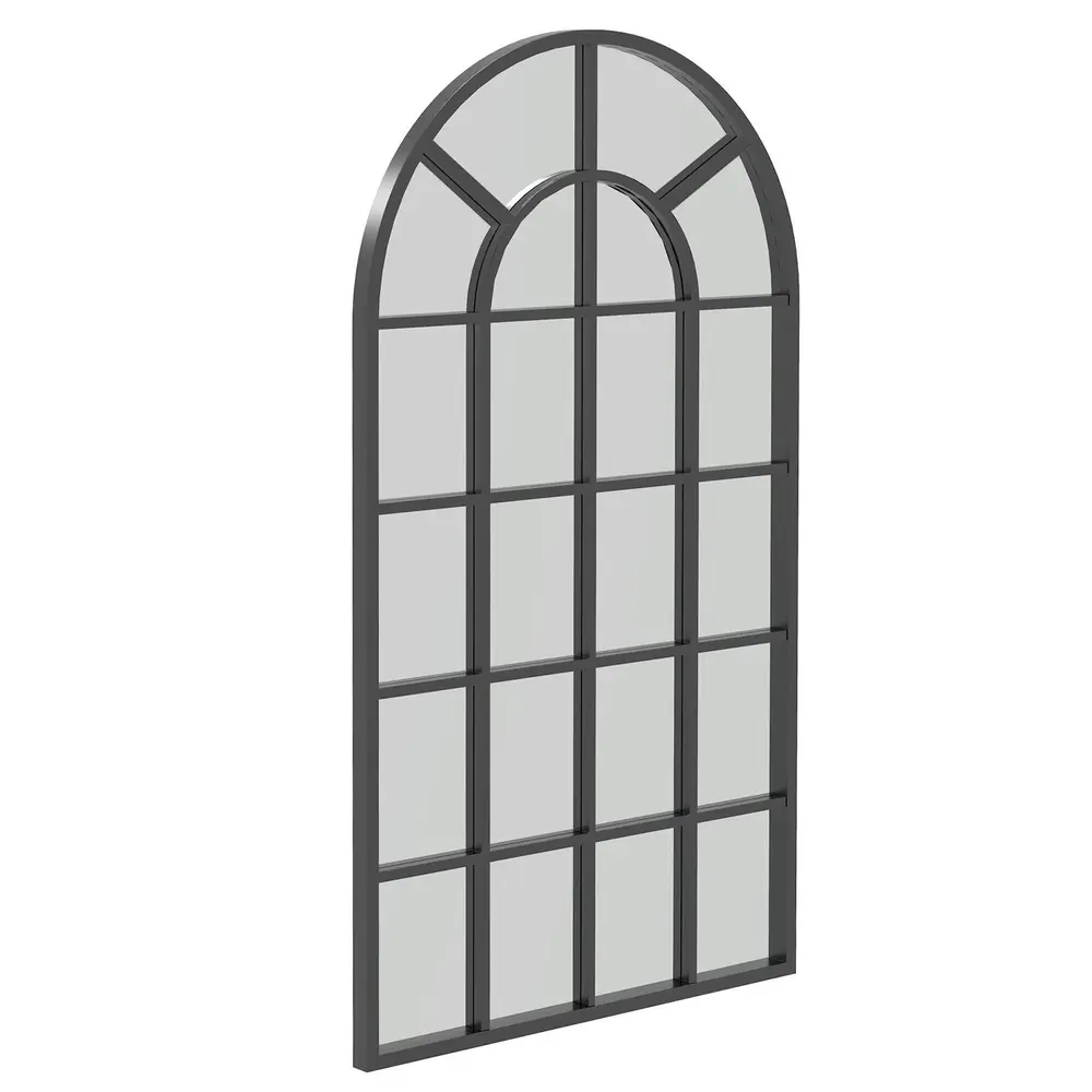 Väggspegel Hallspegel Svart av Glas och Metall 110 x 62 Cm