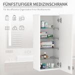 Låsbart Medicinskåp för Vägg, Säkert Första Hjälpen-Skåp i Rostfritt Stål, Praktisk Förvaring för Badrum och Kontor, Silver