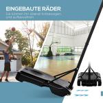Barnbasketsystem Basketkorg Svart PE och Stål för Trädgård och Lekplats Höjdjusterbar Rullbar Vattenfyllbar 194-249 Cm