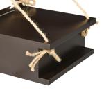 Väggmonterad Klösmöbel med Bro, Klättervägg för Katter med Sisalpelare, Aktivitetscenter för Väggmontering, Brun, 96 x 20 x 25,5 cm