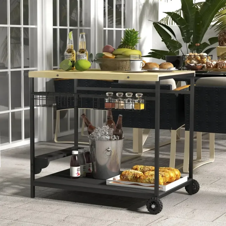 Serveringsvagn Trädgårdsvagn Natur av Gran för Grillfester
