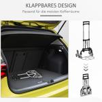 Hopfällbar Magasinkärra i Aluminium, Robust Transportkärra med Rep, Smidig Flyttvagn för Tunga Lyft, Silver, 70 kg