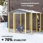 Redskapsbod i Metall med Låsbar Dörr och Rostskydd för Trädgårdsförvaring Hållbar och Väderbeständig Ljusgrå Stål 2,40 x 2,06 x 1,98 m