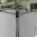 Sidoväggar 2-pack med Fönster för Paviljong Hållbar och Vattentät för Utomhusbruk Ljusgrå Polyester 3 x 3 m