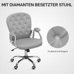 Ergonomisk Kontorsstol med Armstöd och Vadderat Ryggstöd, Ljusgrå