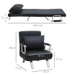 Bäddsoffa 2-Sits Soffa Ljusgrå av Tyg och Metall för Vardagsrum Justerbar med Kuddar Lastkapacitet upp till 150 kg Bekväm Säng