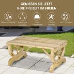 Trädgårdsbänk i Rustik Stil, Enkel Träbänk för Utomhusbruk, Robust Sittplats för Trädgård och Uteplats, Natur, 98 x 50 x 39,5 cm