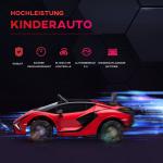 Barnelbil 12V, Lamborghini SIAN SUV, 2 Körlägen, Fjärrkontroll, Musik (MP3/USB), LED, 37–60 Månader, Metallröd, 108 x 62 x 40 cm
