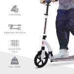 Barnsparkcykel med Stötdämpning Hopfällbar Höjdjusterbar från 14 År Aluminium Vit 92,5 X 37,5 X 87-101,5 Cm