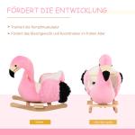 Gungdjur Flamingo Mjuk Plysch Söt Gungleksak med Säkerhetsbälte och Handtag för Små Barn Rosa 60 X 33 X 52 Cm