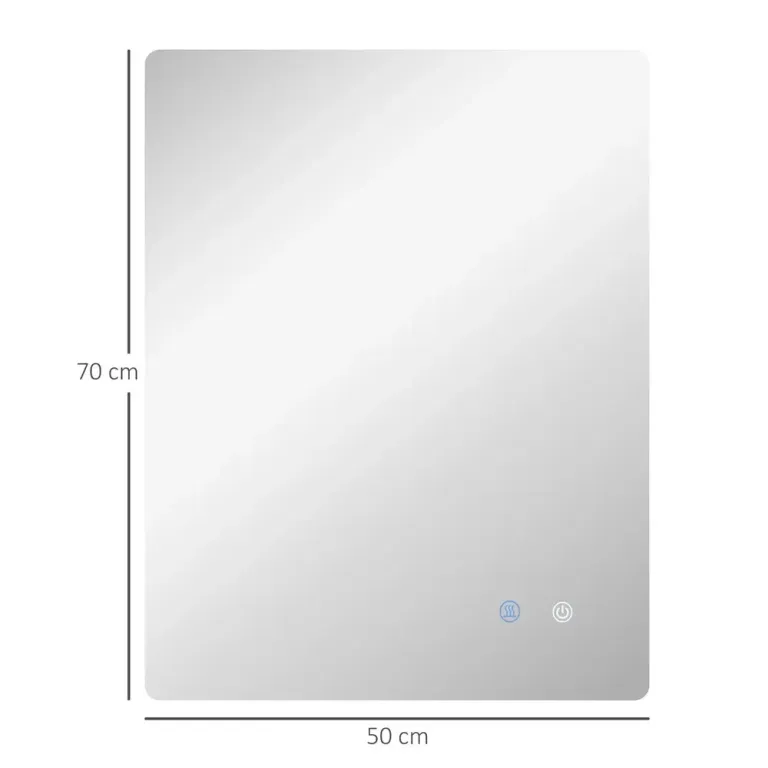 Badrumsspegel Väggspegel Silver av Glas LED-Belysning 60 cm
