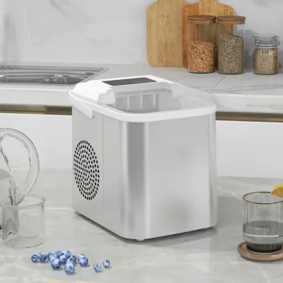 Ismaskin Iskubsmaskin Vit av Plast och Metall för Hemmet