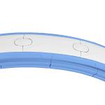 Smart Hula Hoop för Vuxna med Viktkula och Räknare samt 16 Knutar för Träning Ergonomisk och Stabil Ljusblå Plast 76–113 cm