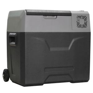 Bilkylskåp, Kylbox 50 L, upp till -20°C, Pekskärm, 2 Hjul, Teleskophandtag, 58,6 x 37,8 x 54,5 cm, Grå