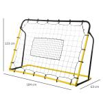 Kickback Fotbollsrebounder Mål Rebound Vägg för Fotboll Basket och Baseball Gul Svart 184 X 63 X 123 Cm