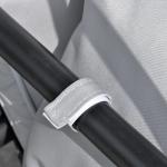 Hammock med Liggfunktion 3-Sits, Bekväm Trädgårdsgunga i Metall med Tak, Robust Hängsoffa för Avkoppling, Vit, 209 x 114 x 170 cm