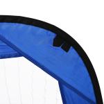 Pop Up Fotbollsmål 2-Pack Bärbara Hopfällbara Minimål med Bärväska för Trädgård och Sport Blå 123 X 80 X 80 Cm