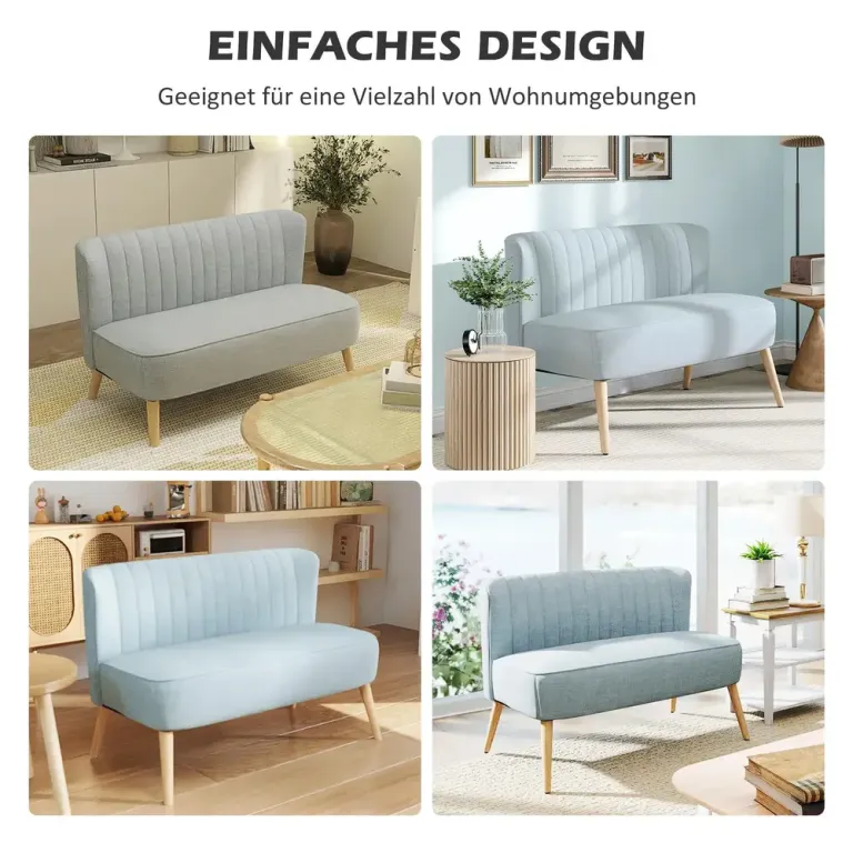 2-Sits Soffa Mjuk och Lättskött 117 x 56,5 x 77 cm