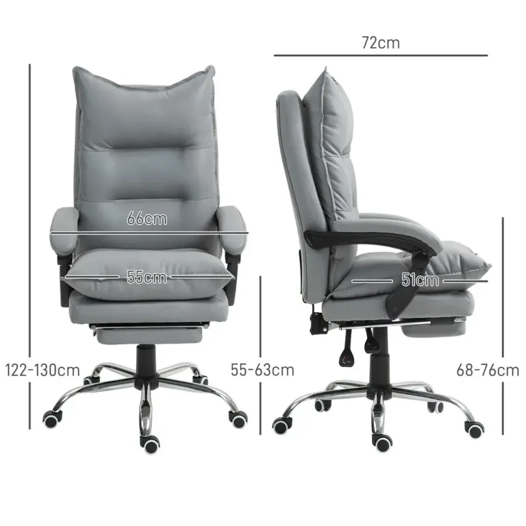 Kontorsstol Ljusgrå av Tyg och Metall Ergonomisk