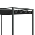 Pergola med Justerbart Tak, Modern Trädgårdspaviljong i Metall, Skapar Skugga och Rumskänsla på Uteplatsen, Svart/Grå, 298 x 213 x 221 cm