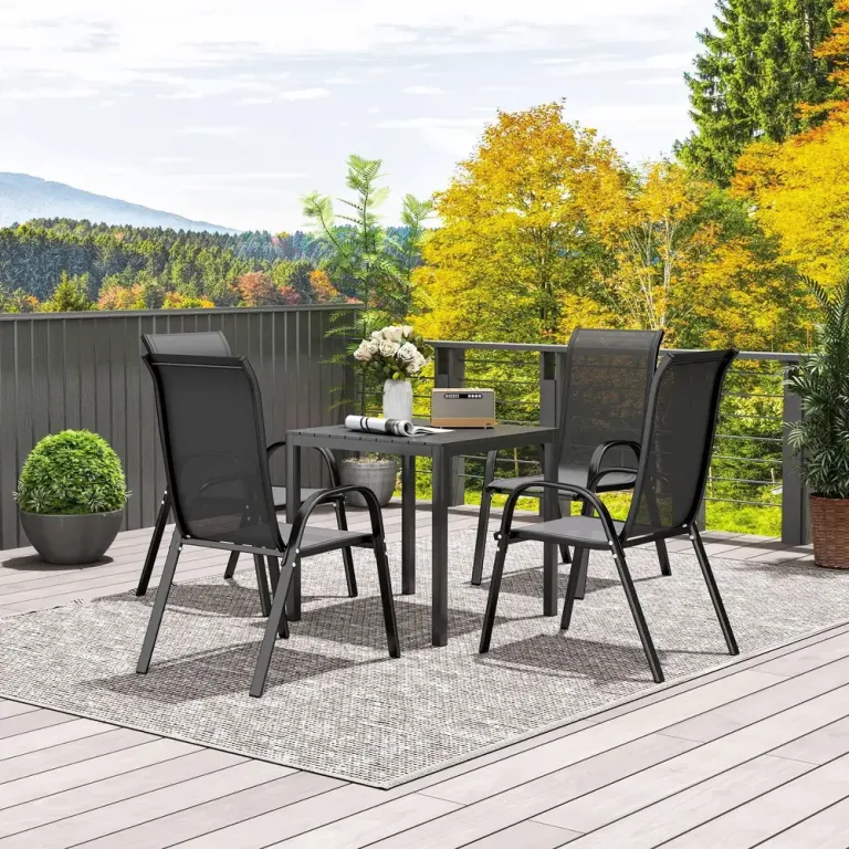 Trädgårdsbord Campingbord Fällbart Svart 73 x 73 cm
