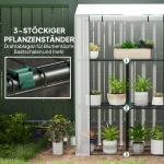 Växthus Tomathus Filmväxthus med Hyllor Vit av Stål och Plast för Balkong och Trädgård Vintertätt Hus med Rulldörr 100 x 40 x 150 cm