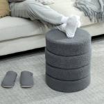 Rund Pall i Teddyfleece upp till 120 kg, Mörkgrå, Ø40x45 cm