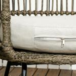 Loungegrupp i Konstrotting 5 Delar, Modulär Utemöbel med Soffa och Fåtöljer, Inkluderar Dynor i Boho-Stil, Brun/Aluminium