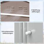 Verktygsbod Redskapsbod med Sadeltak Ljusgrå av Galvaniserat Stål för Bakgård Väderbeständigt Skjul med Skjutdörr 4,9 m² 277 x 195 x 192 cm