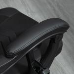 Gamingstol med Massage och Värme Ergonomisk Kontorsstol 6 Vibrationspunkter Konstläder Svart Röd 68 X 69 X 108-117 Cm