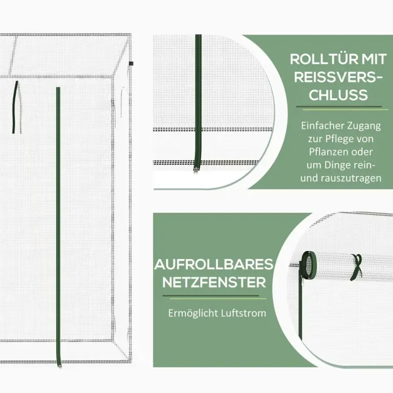 Växthus i Tunnelmodell Kompakt Drivhus 200 x 68 x 196 cm