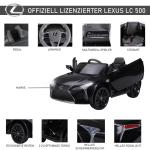 Barnelbil Lexus för Barn 3–6 År, med MP3-musik, Svart, 106 x 43 x 44 cm