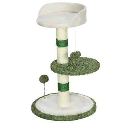 Klösträd Grön av Sisal och Plysch för Små 64 cm