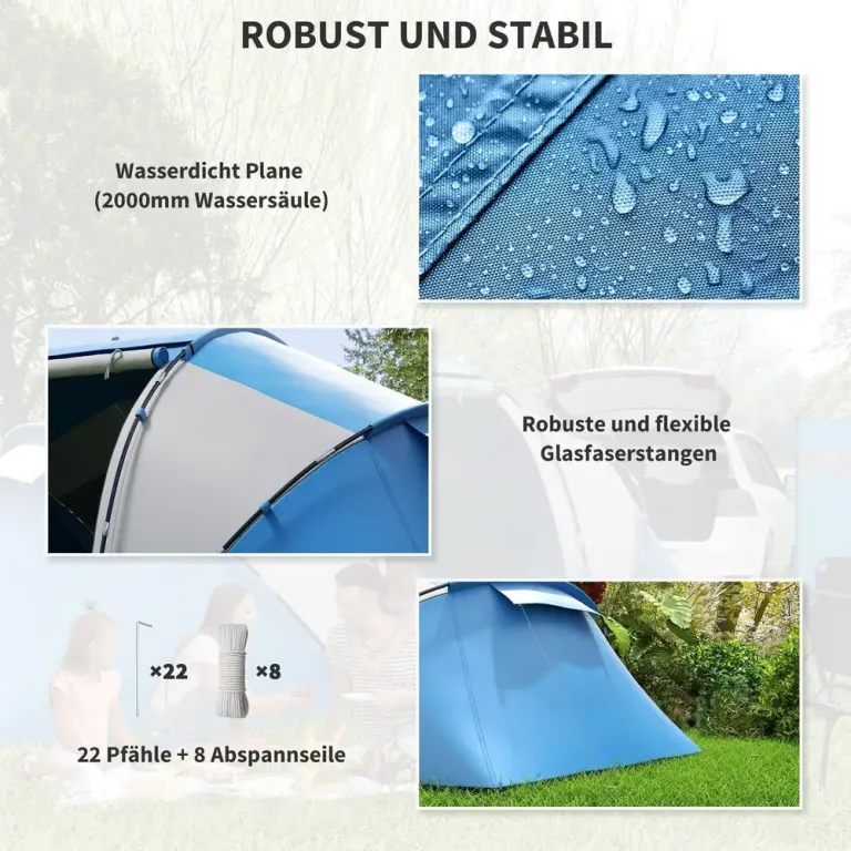 Campingtält för 4–6 Personer Lätt och Familjetält