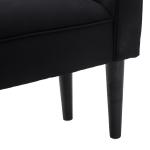 Sängbänk, Tidlös Design, Mjuk Klädsel, upp till 130 kg, Svart, 102 x 36 x 51 cm