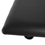 Höjdjusterbar Pianopall, X-formad Pianobänk med Konstläderkudde, Fällbar Pianostol för Klaviatur, 39 x 29 x 37–47 cm, Svart