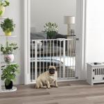 Hundgrind/Husdjursgrind, Metall och Plast, Vit, 74–80/87–94 cm