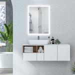 LED-badrumsspegel, Bakgrundsbelyst, Pekfunktion, Minnesfunktion, Dimmfri, 80 x 60 cm