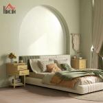 Sängbord, Set med 2, Scandi Design, 2 Lådor och Hylla, Bambu, 40 x 34 x 60 cm