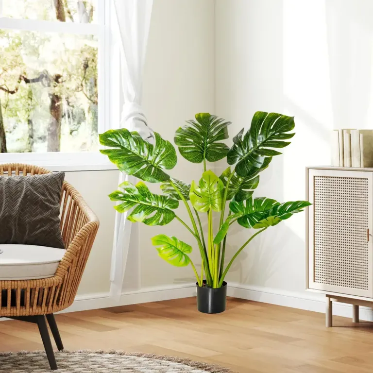 Konstgjorda Monstera Växter i Kruka 110 cm 17 x 110 cm