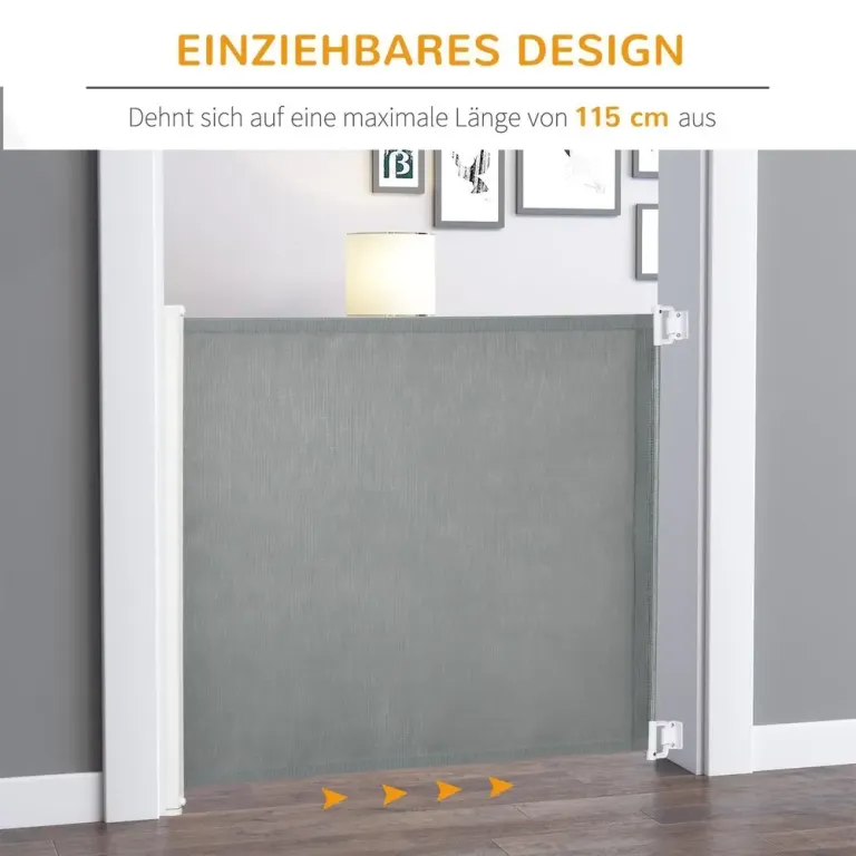 Utdragbar Säkerhetsgrind Flexibel Trappgrind 115 x 82,5 cm